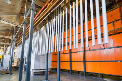 Close-up of Electrostatic Coating